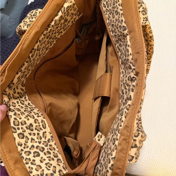 BEIS Tan Leopard Print Tote Bag/Diaper Bag - Picture 3 of 5
